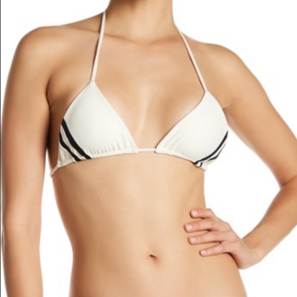 mikoh retro top with blue stripe